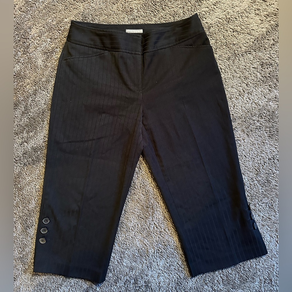 APT 9 STRETCH CROPPED BLACK DRESS PANTS
